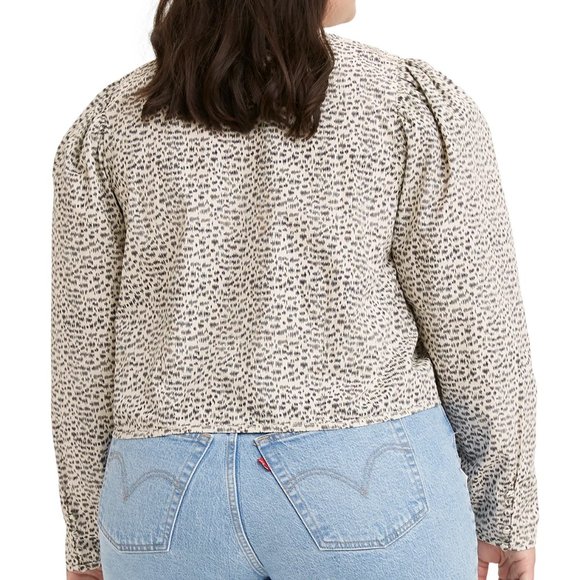 NWT Levi's Teegan Notch Print Cotton Blouse Sz L & XL - Picture 5 of 9